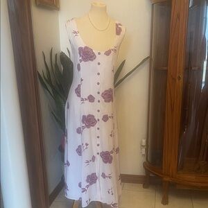 Floral Button-Down Maxi Dress